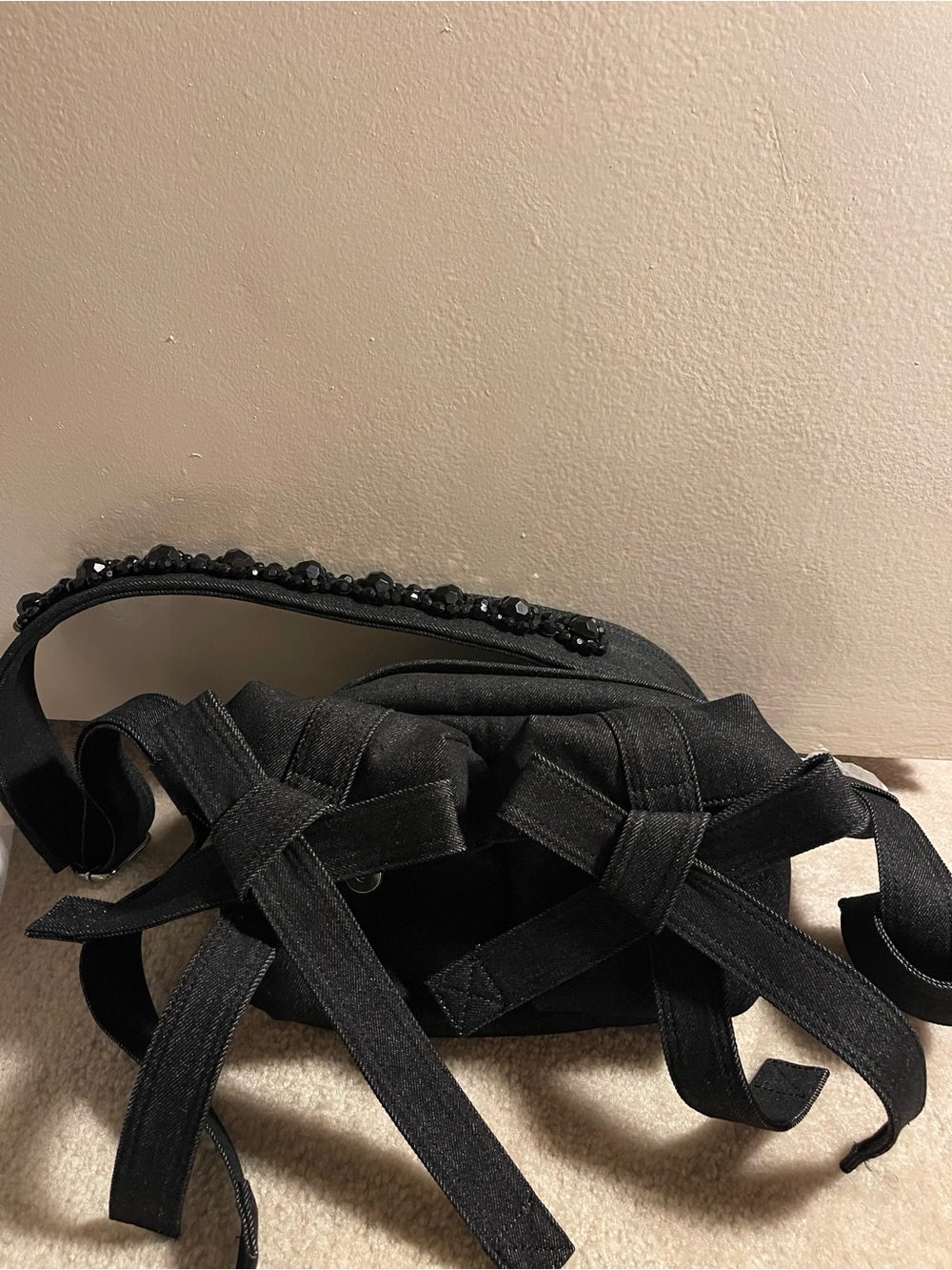 Simone Rocha Bead Embellished Bow Bag